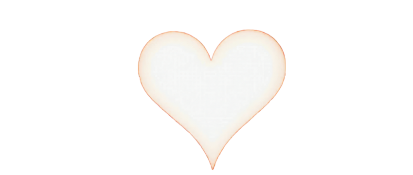 A Large White Heart Outlined in Red, Placed in the Center of a Black Background, Creating a Strong Contrast