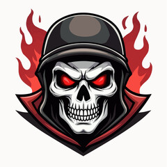 Skull Hero Mascot Logo – Esports, Gaming, and Fantasy Character Illustration
