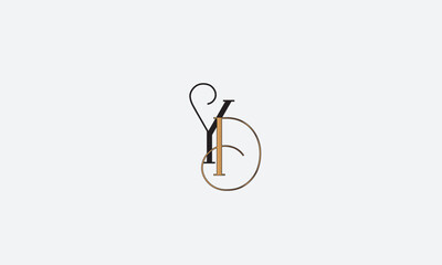 YD, DY , D , Y , Abstract Letters Logo Monogram