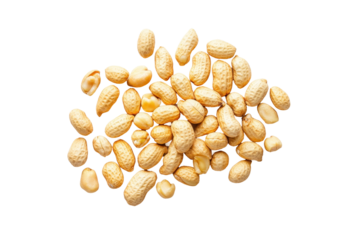 Peanuts scattered around bring texture and detail to snack, health, or culinary themed designs