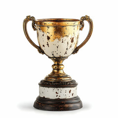 Vintage trophy decor isolated