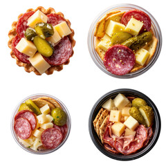 Charcuterie Cup, Salami, Cheese, Crackers