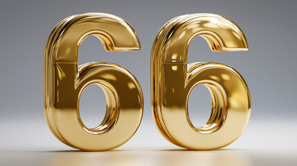 The elegance of the number 66 for decorative purposes