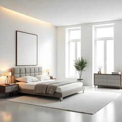 Scandinavian Style Bedroom with Simple Decor and Natural Light.