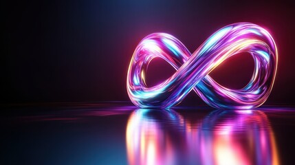This vibrant infinity loop design features bright colors and smooth curves, creating a mesmerizing visual that symbolizes eternity, unity, and endless possibilities.