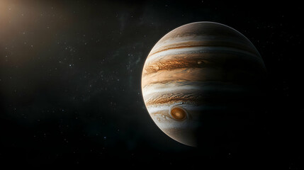 Pixelated Jupiter In Deep Space
