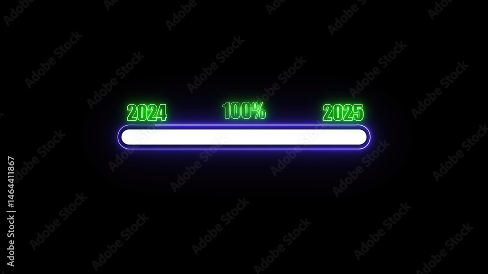 Aufkleber new year loading progress bar reaching completion symbolizing success and achievement in the coming 