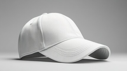 Blank white baseball cap
