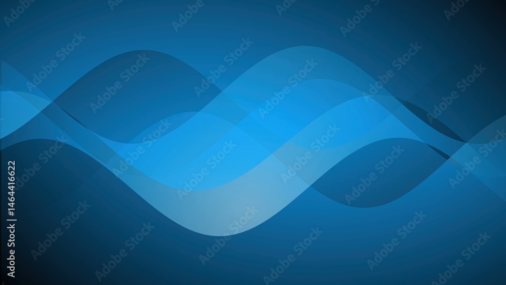 Poster abstract blue wavy background with overlaying curves ideal for digital design and web graphics featu