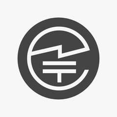 Telec certification  icon in black circle. Vector illustration