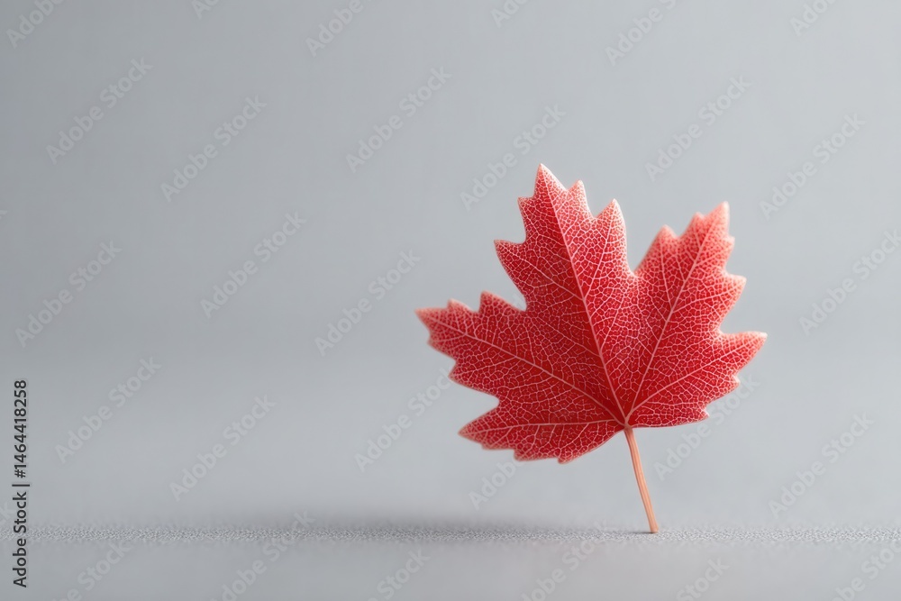 Poster close-up minimalistic photograph capturing essence of canada day with abundant copy space for text