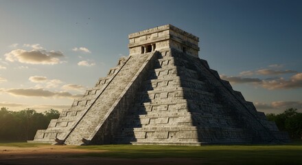 Stone Pyramid Stairway Sky