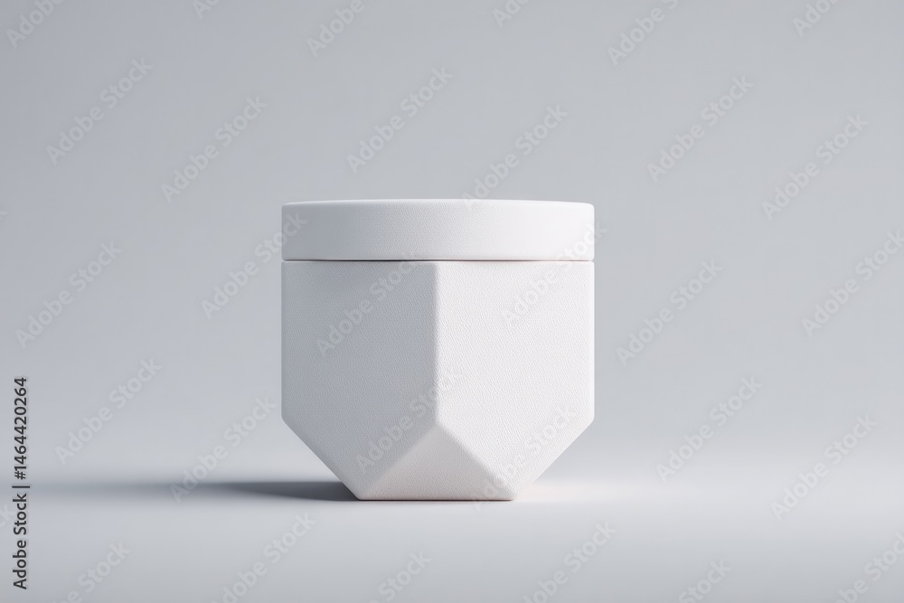 Poster minimalist 3d product package with clean lines on plain background