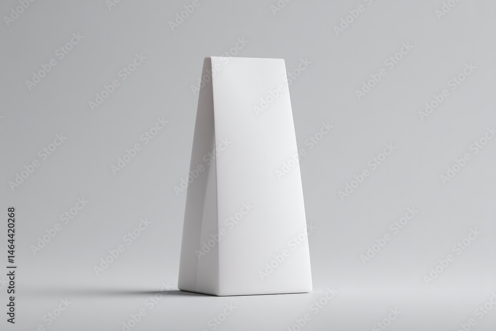 Poster minimalist 3d product package with clean lines on plain background
