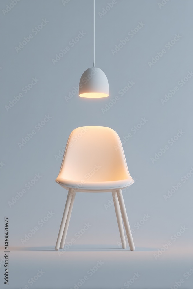 Poster minimalist studio setting captures various elements with ample copy space