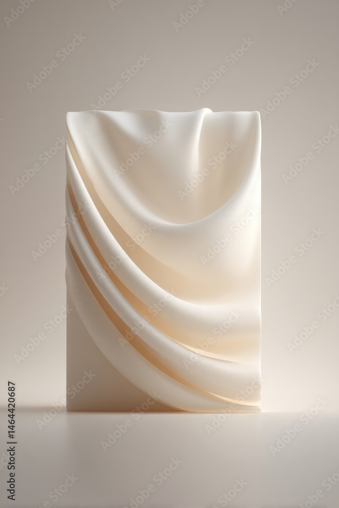 Aufkleber minimalistic and elegant empty podium draped with soft fabric capturing serene beauty of simplicity