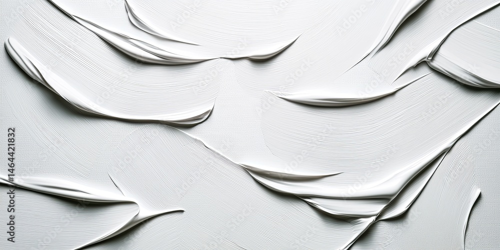 Poster Abstract White Paint Texture on Canvas with Smooth Brush Strokes Creating a Minimalist Artistic Background for Design Projects and Creative Use