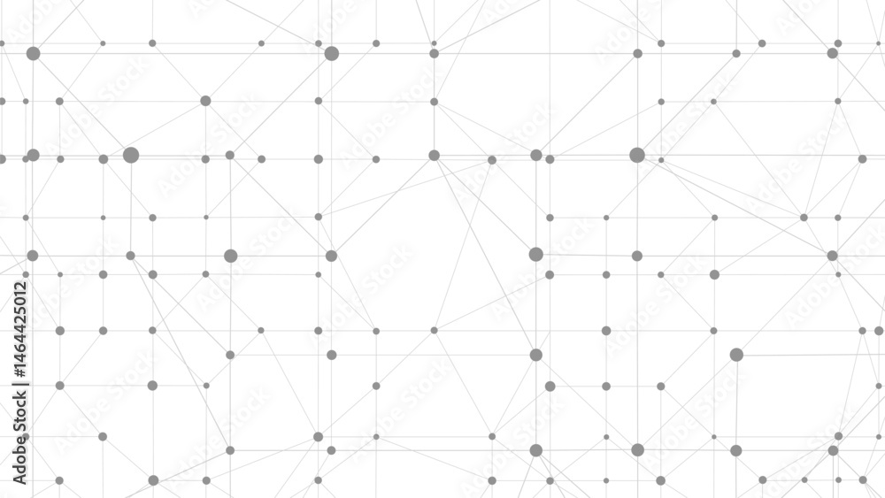 Poster Abstract polygonal perspective space. Dots connected by lines. Abstract wave. Minimalist mesh.
