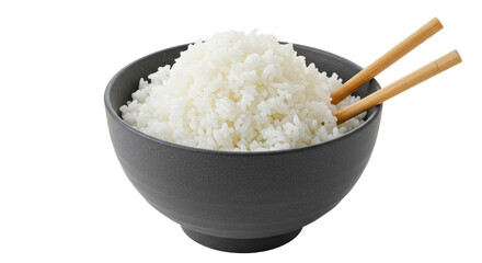 Isolated bowl of rice