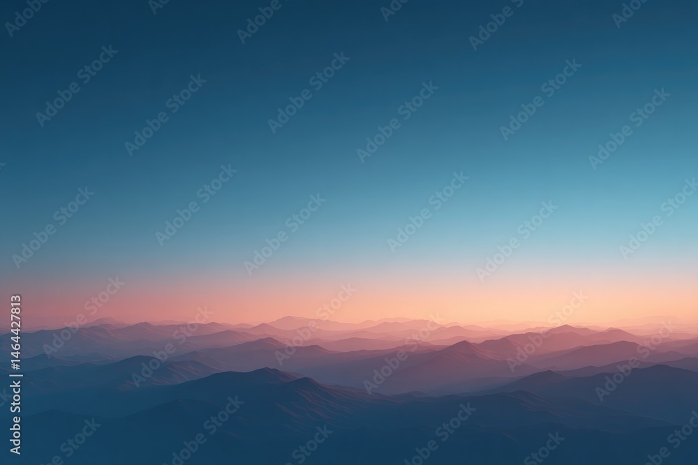 Aufkleber aerial drone shot capturing top-down view of serene landscape featuring vast open space and clear sk