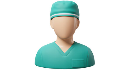 Isolated Cartoon Surgeon