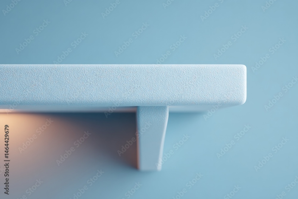 Aufkleber capture clean image of single 3d-rendered minimalist furniture accessory such as sleek shelf bracket