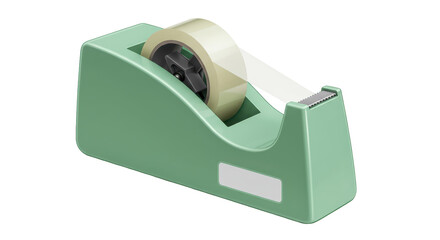 Isolated Green Tape Dispenser
