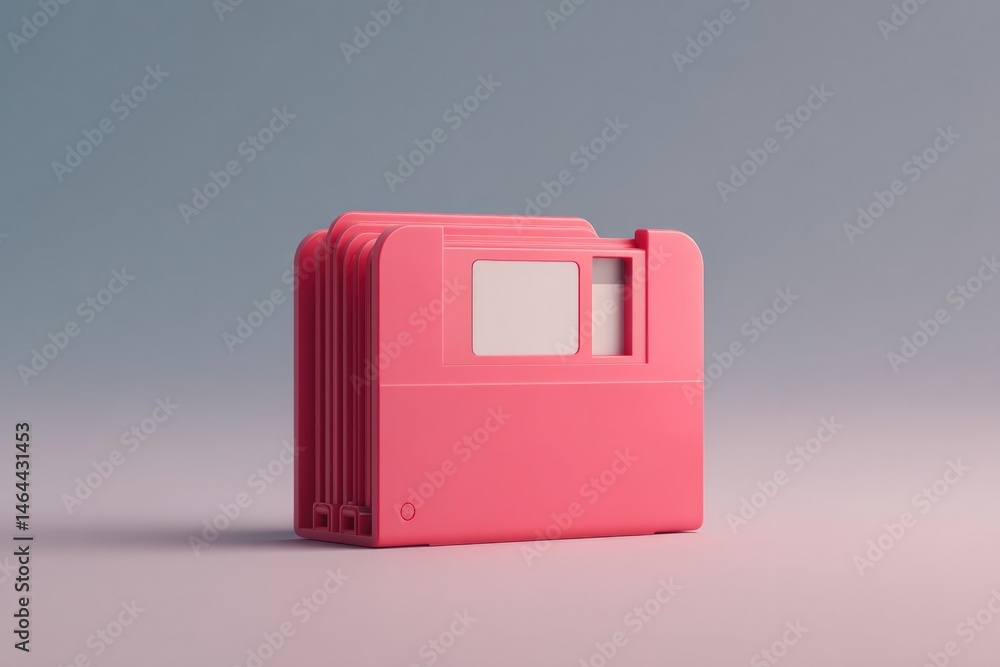 Aufkleber close-up of retro floppy disk against plain backdrop accentuating its nostalgic design