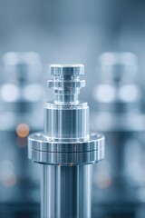 close-up of sterile pharmaceutical production line with modern equipment