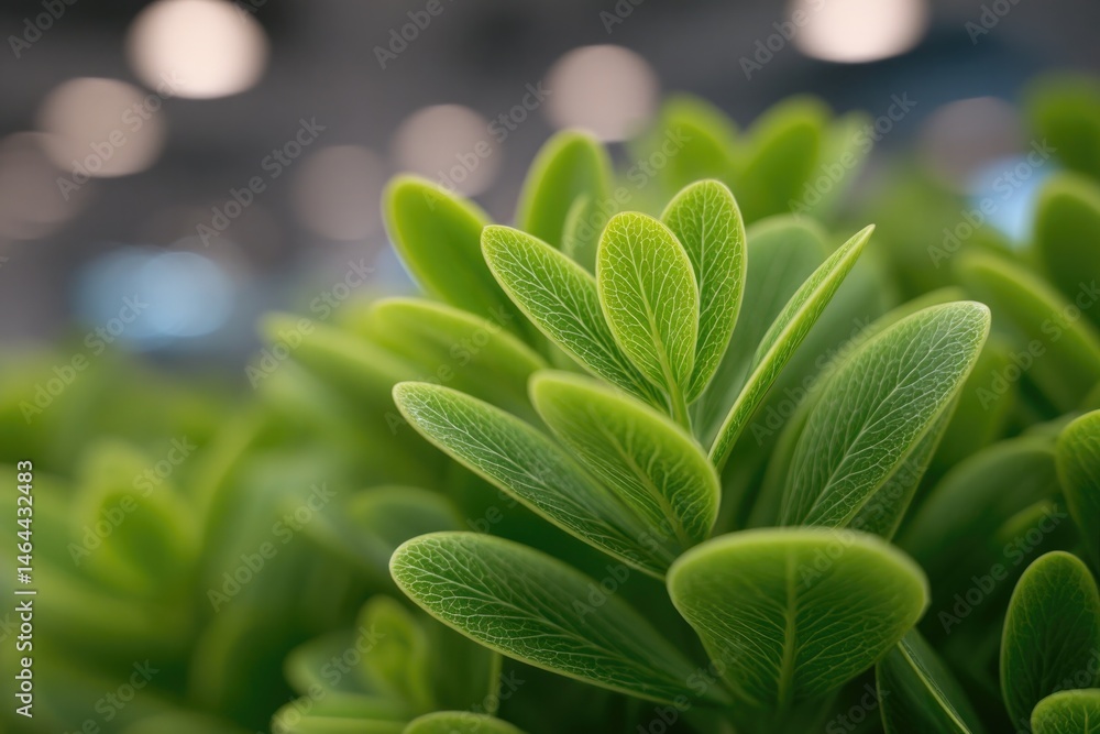 Poster close-up of green office spaces blending nature with workspaces