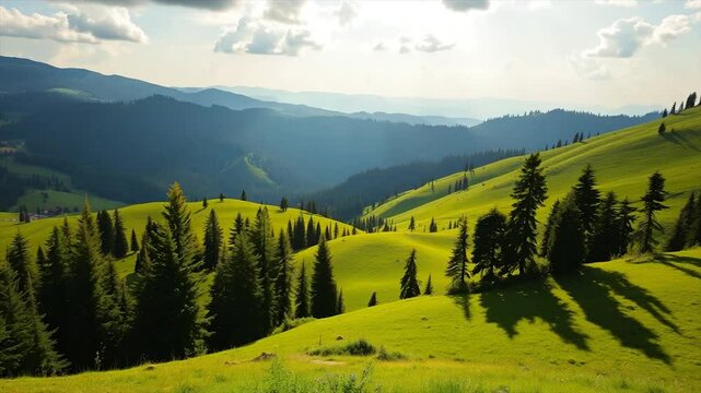 Blurred mountain landscape image soft colors tranquil mood natural view abstract image background nature environment editorial stock landscape stock photo