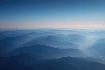 Fototapeta premium drone-shot aerial view capturing stunning landscape of korea