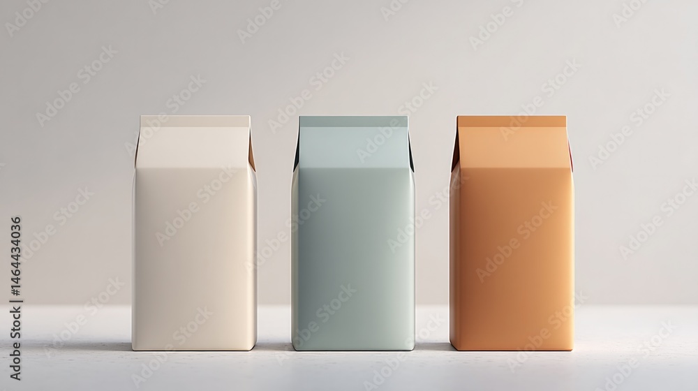 Poster minimalistic 3d food packaging against simple clean backdrop with ample copy space
