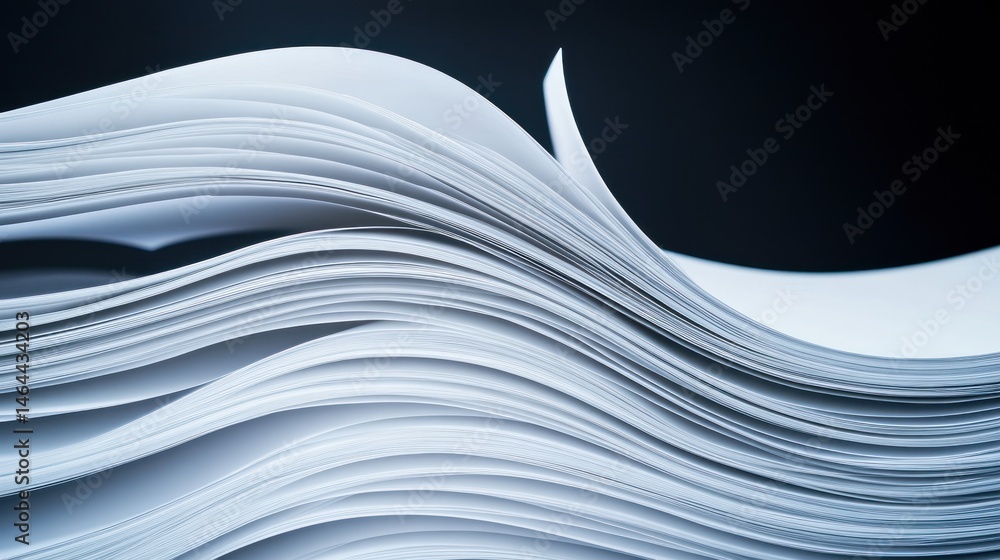 Poster abstract white paper wave texture background clean minimal design