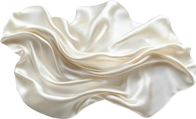 Elegant Creamy Beige Silk Fabric Drape