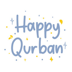 Happy Qurban Hand Lettering 