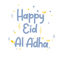 Happy Eid Al Adha Hand Lettering 