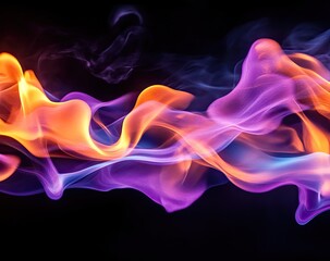 Abstract fire and smoke art
