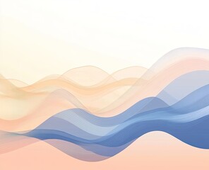 Abstract wavy lines in pastel colors (2)