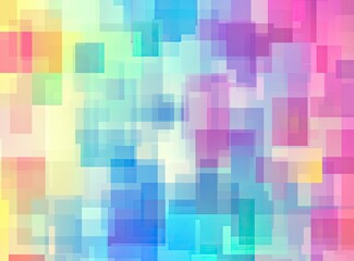 Colorful, pixelated squares