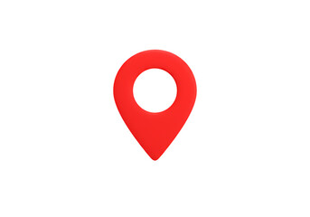 Red Location Pin Icon Perfect for Maps and GPS Apps isolated on transparent background