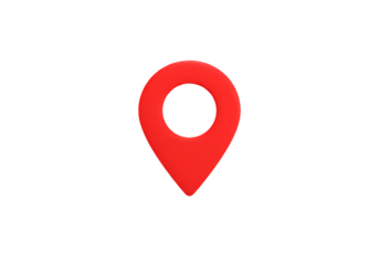 Red Location Pin Icon Perfect for Maps and GPS Apps isolated on transparent background