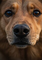 Close-up of a Dog's Face - Furry Friend Portrait