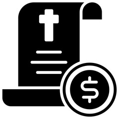 Funeral Cost outline mixed icon