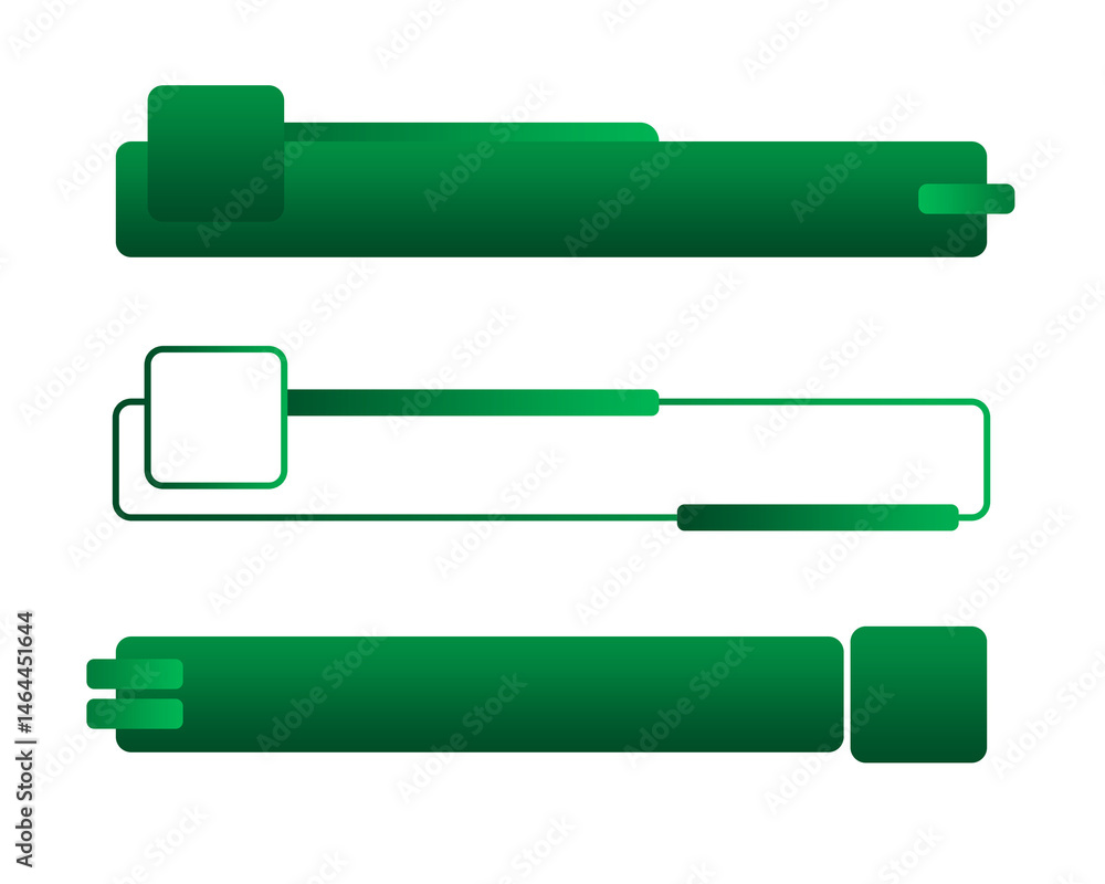 Aufkleber modern lower third design gradient green set of banners for element design png file