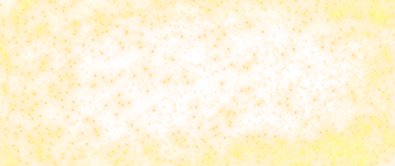 Glittering dust on a transparent background. Golden sparkling lights. Christmas Holiday glow particle. Magic star effect. Shine background. Festive party design. PNG image