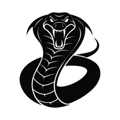 Fototapeta premium Striking Viper Bold Vector Silhouette