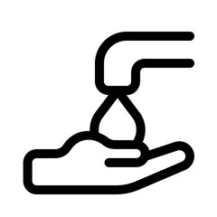 wudhu icon with line style, perfect for user interface projects
