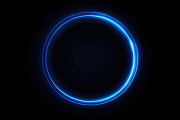 Fototapeta premium Abstract blue glowing circular graphic layout for advertising in modern design