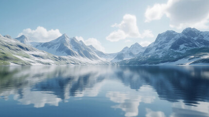 Fototapeta premium lake and mountains